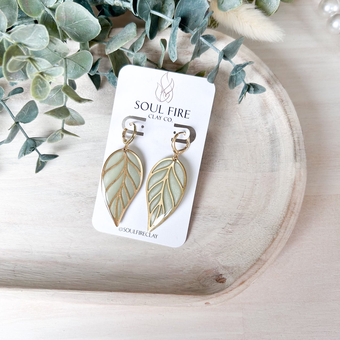 Translucent Leaf Statement Earrings