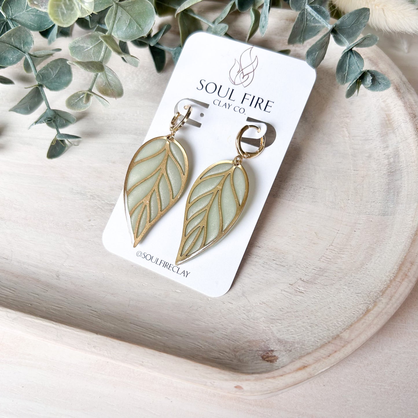 Translucent Leaf Statement Earrings