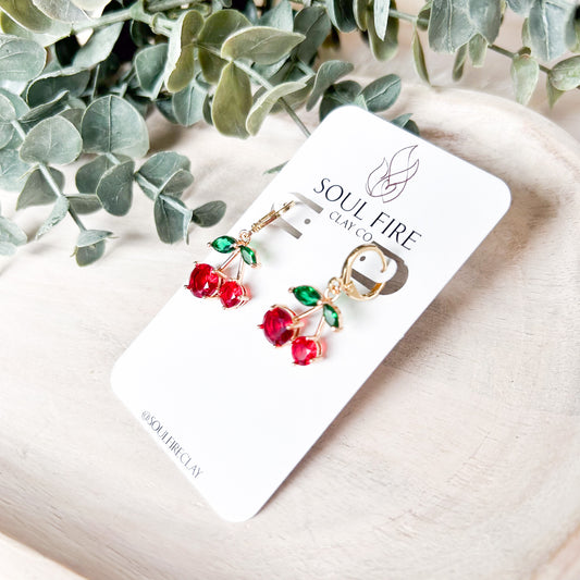 Cherry Statement Earrings