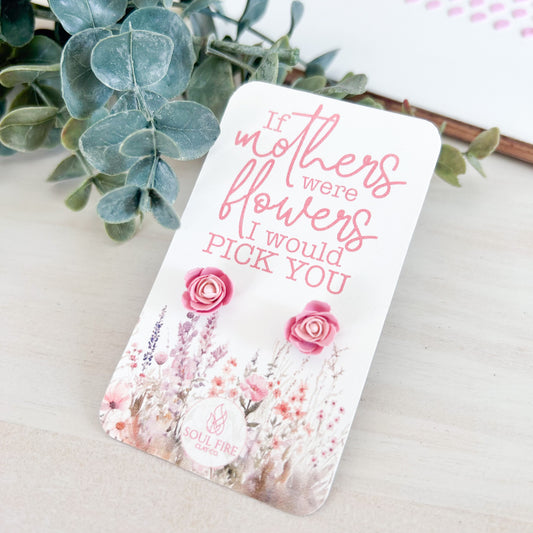 Mothers Day Floral Studs - Statement Earrings