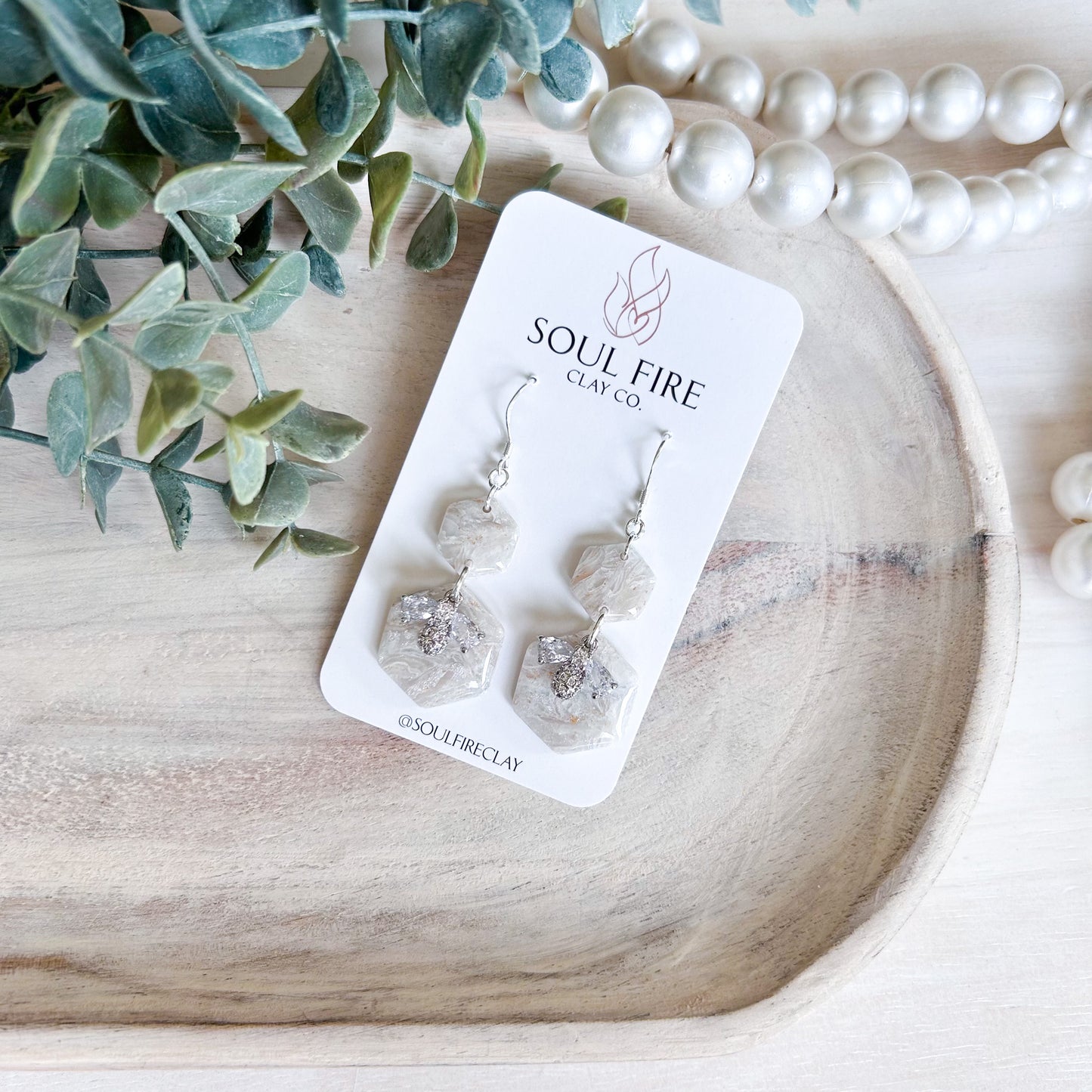 The Bee - Bridgerton Collection - Marbled Statement Earrings