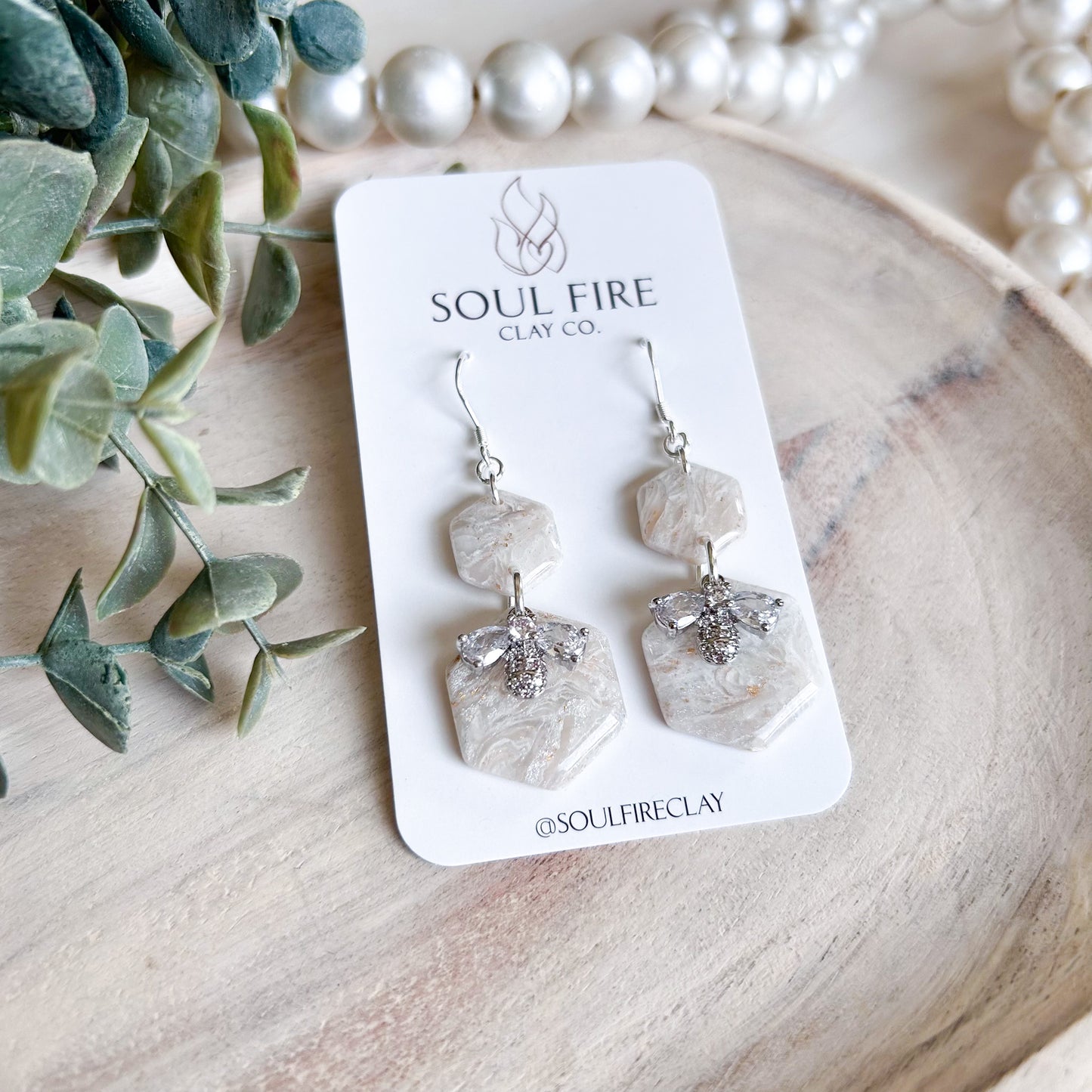 The Bee - Bridgerton Collection - Marbled Statement Earrings