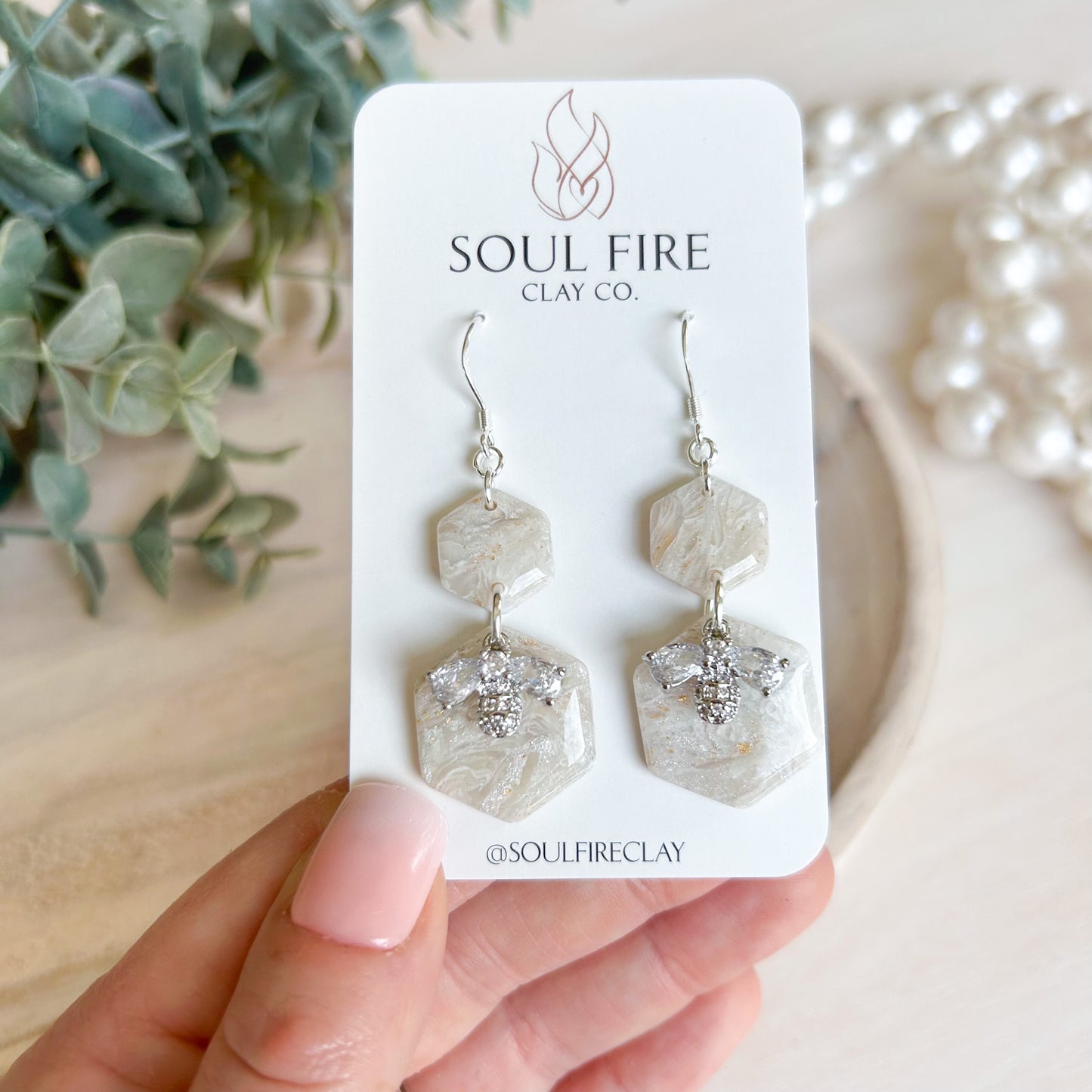 The Bee - Bridgerton Collection - Marbled Statement Earrings