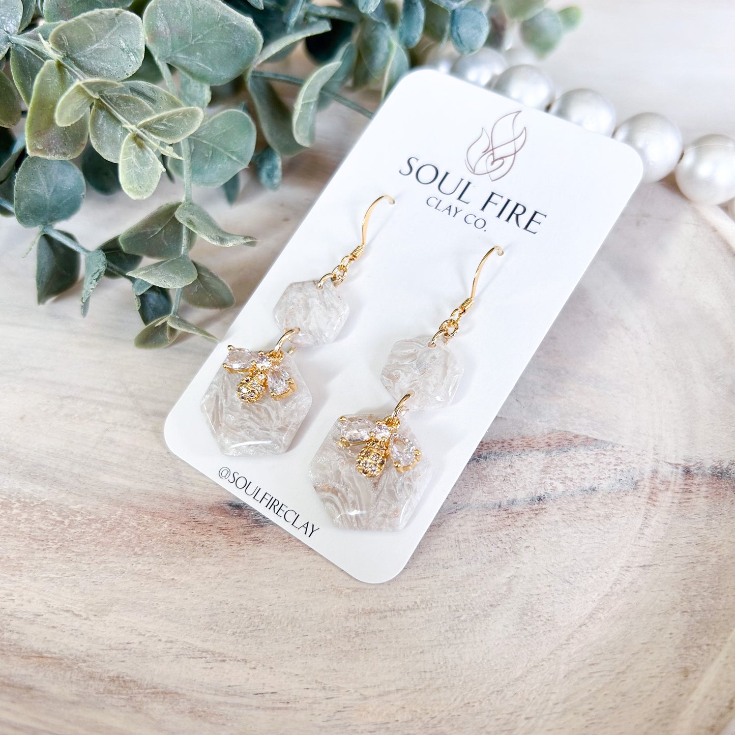 The Bee - Bridgerton Collection - Marbled Statement Earrings