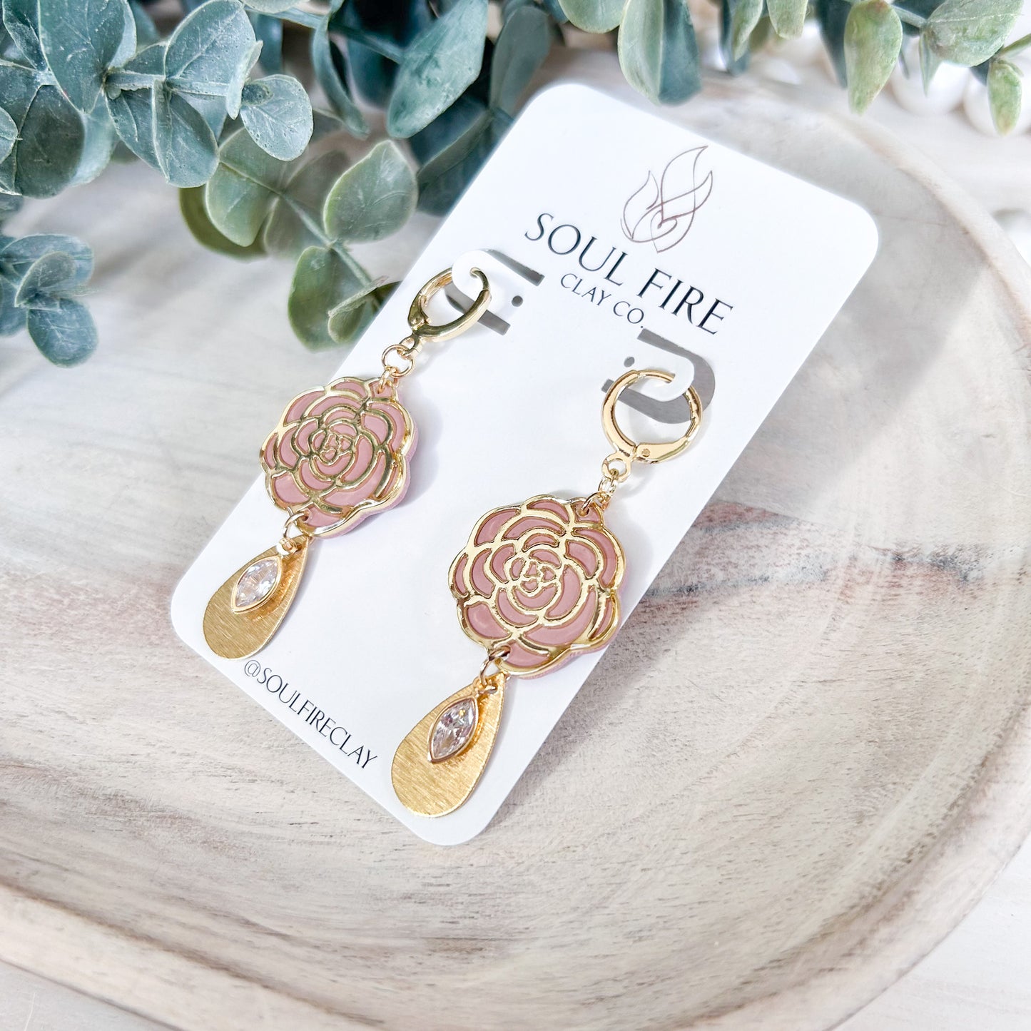 Queen Charlotte - Bridgerton Collection - Rose Statement Earrings