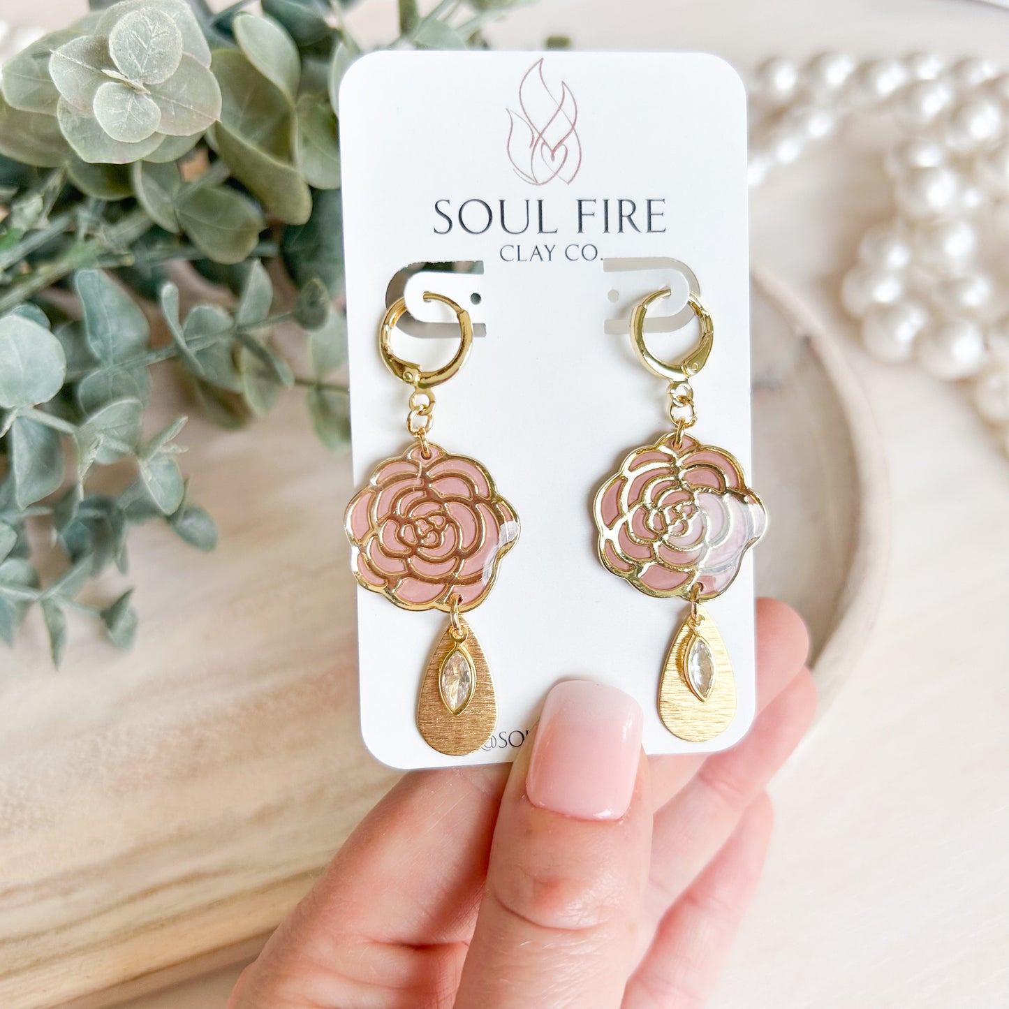 Queen Charlotte - Bridgerton Collection - Rose Statement Earrings