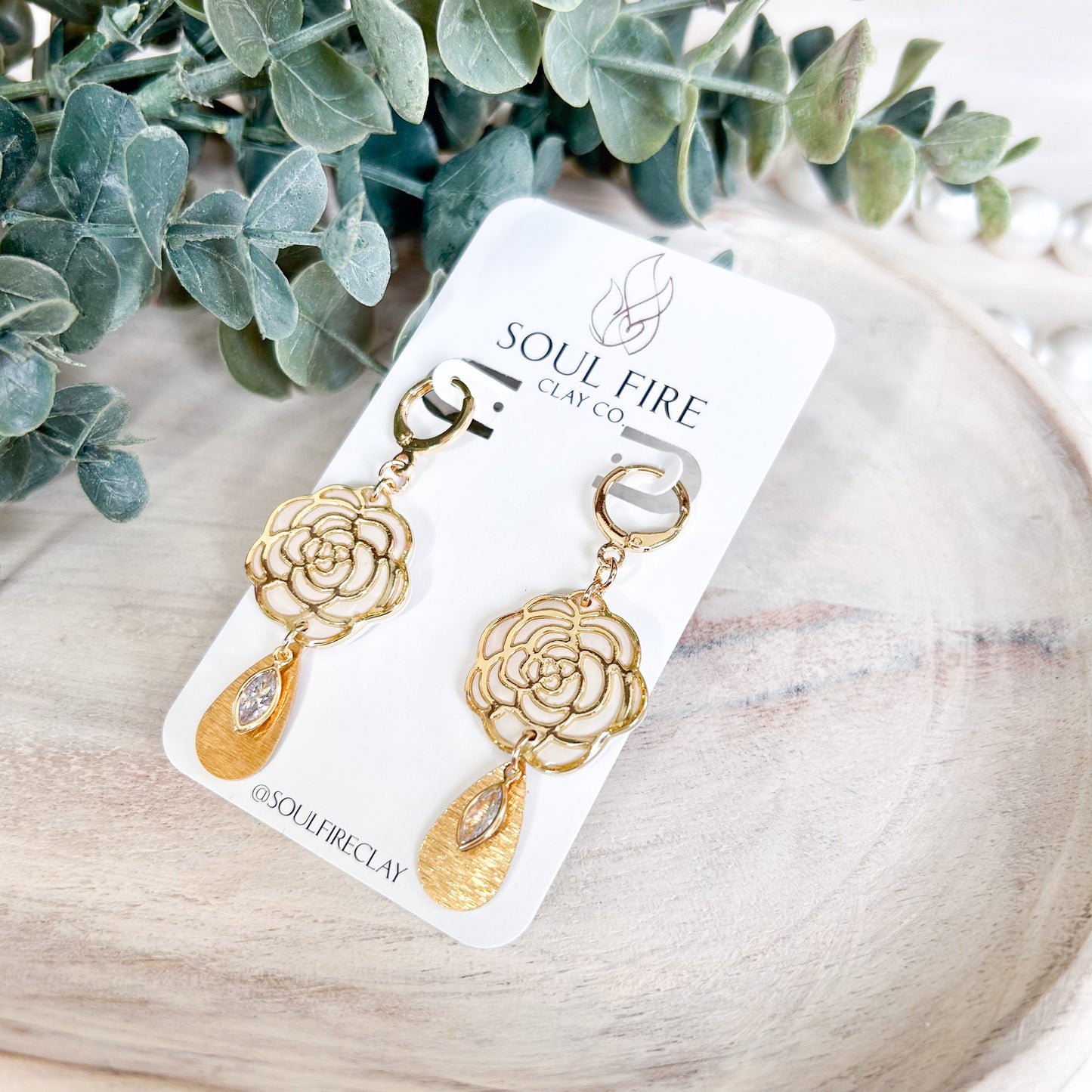 Queen Charlotte - Bridgerton Collection - Rose Statement Earrings