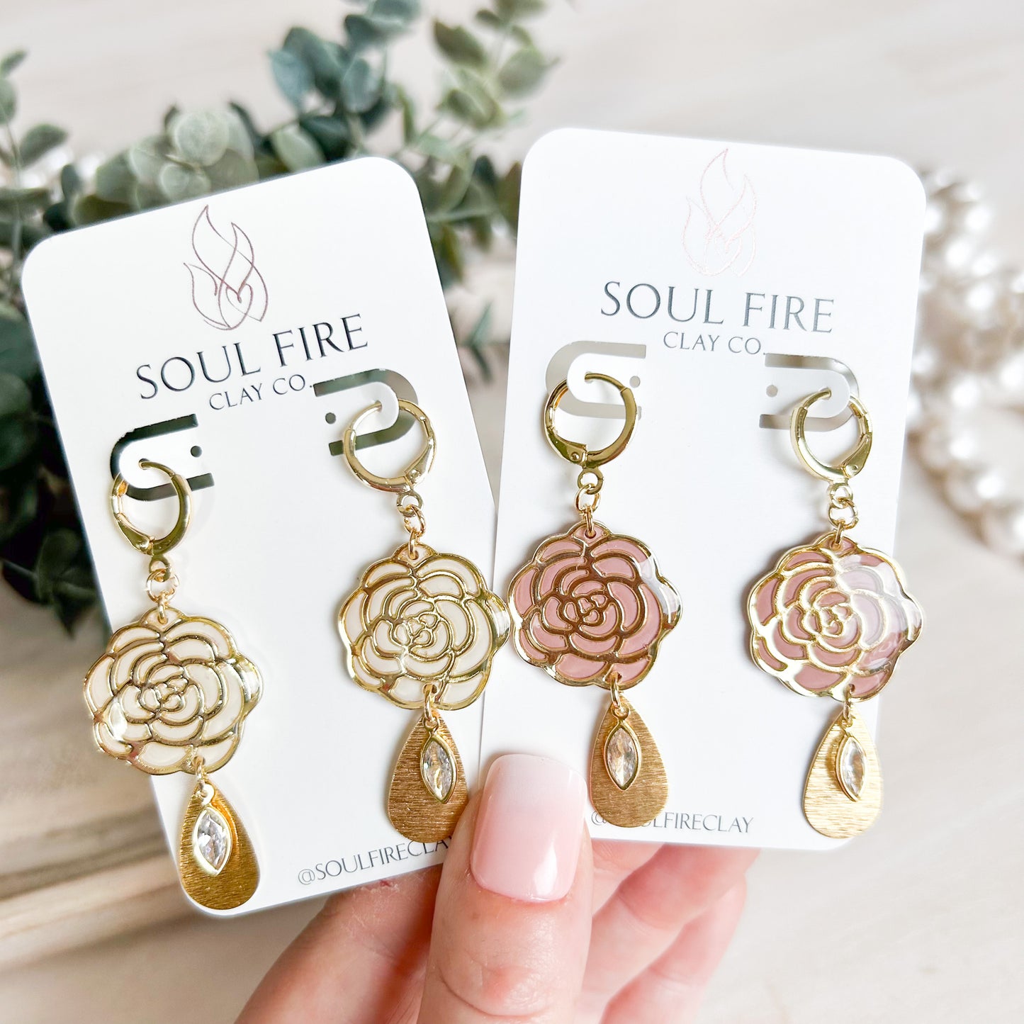 Queen Charlotte - Bridgerton Collection - Rose Statement Earrings