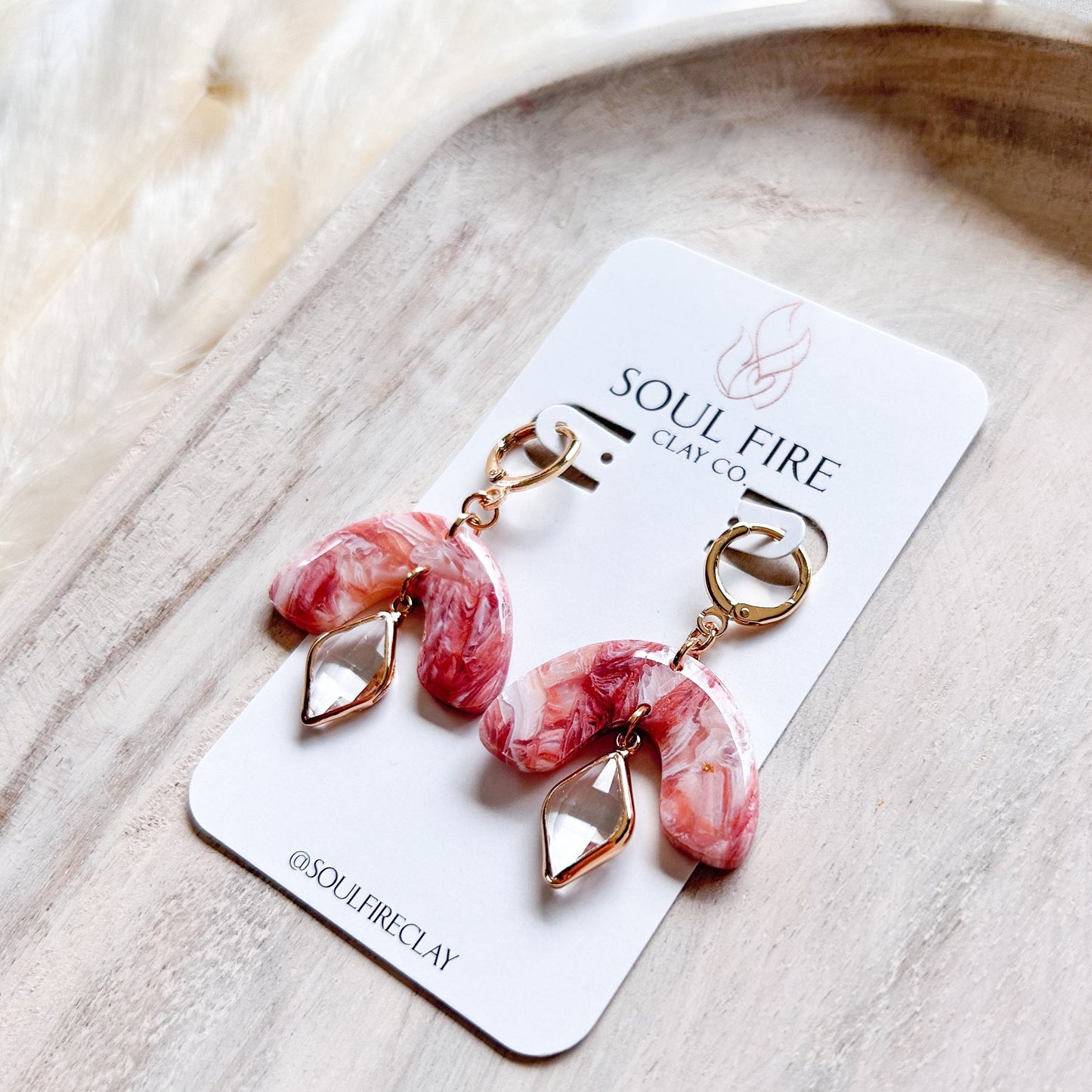 Bronze Marble statement Earrings