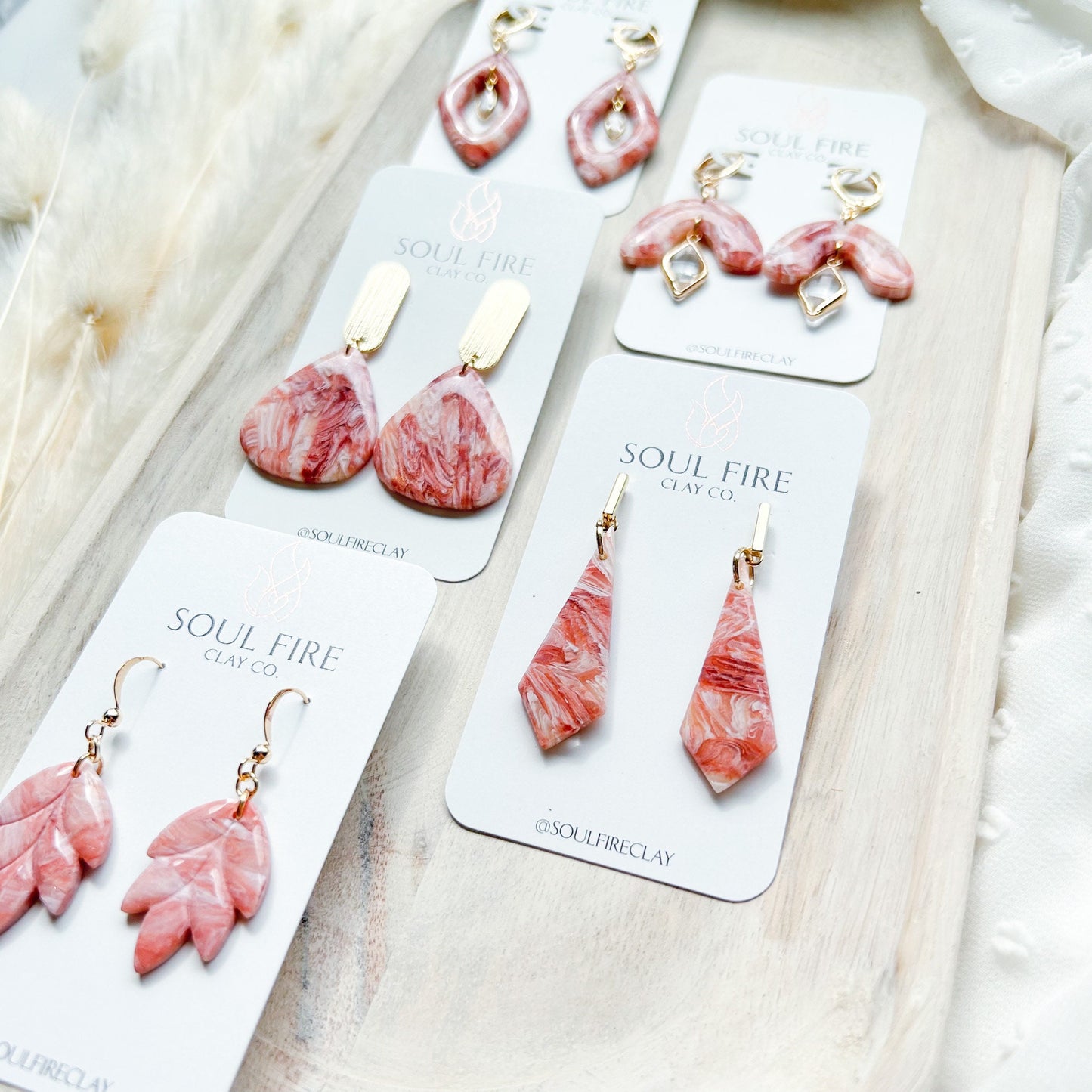 Bronze Marble statement Earrings