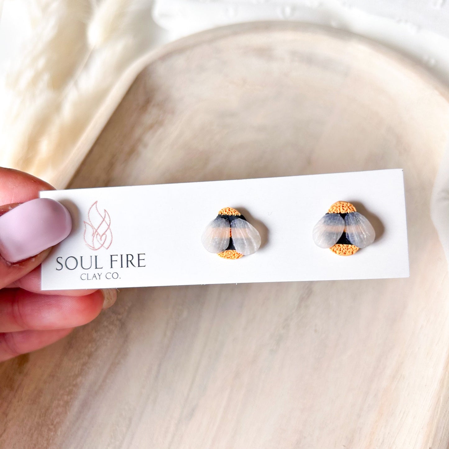 Bumblebee statement stud Earrings