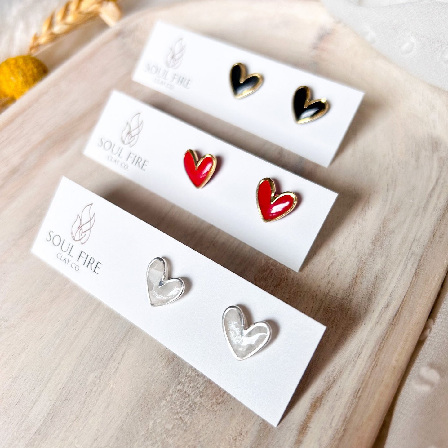 Heart Stud statement Earrings