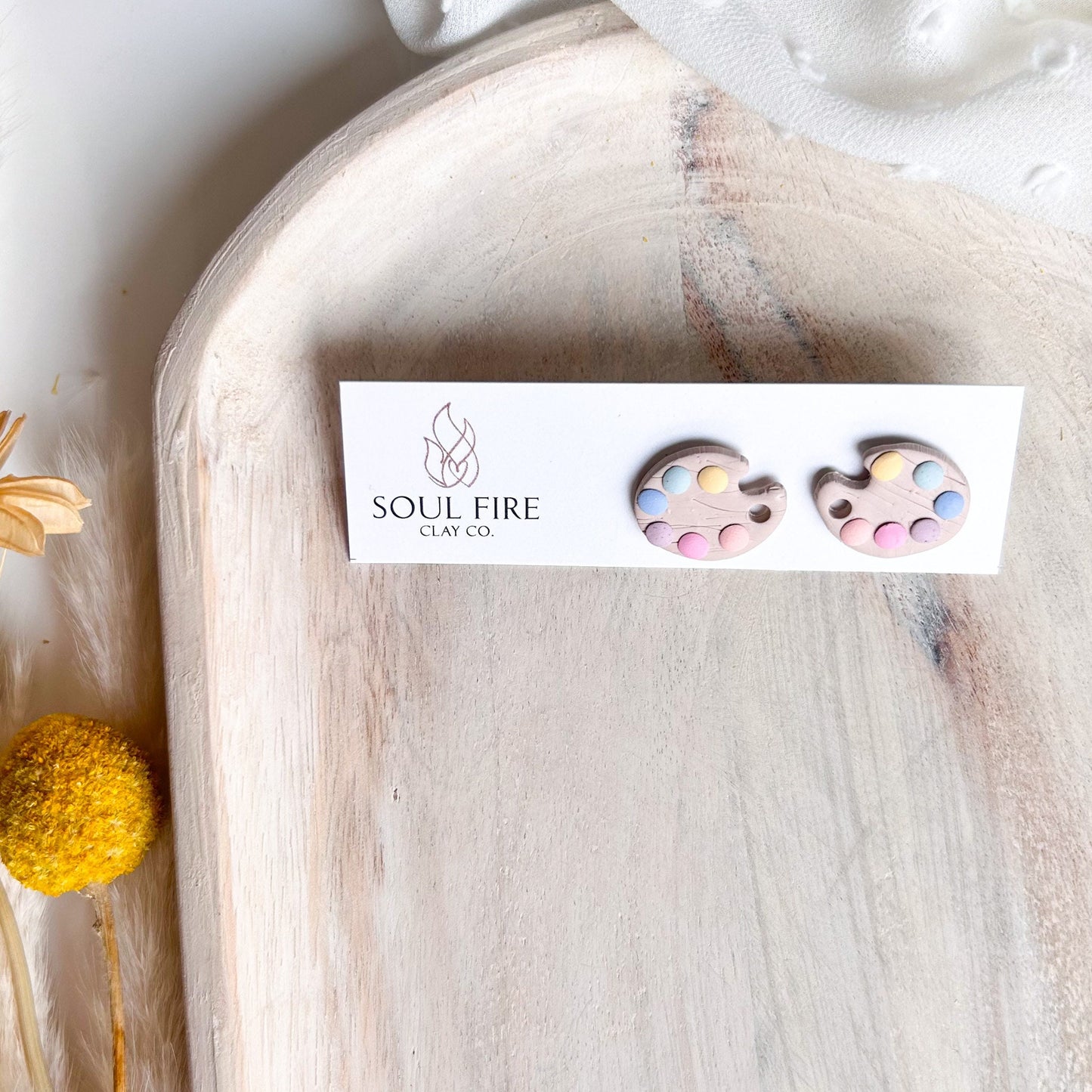 Paint Palette Stud statement Earrings
