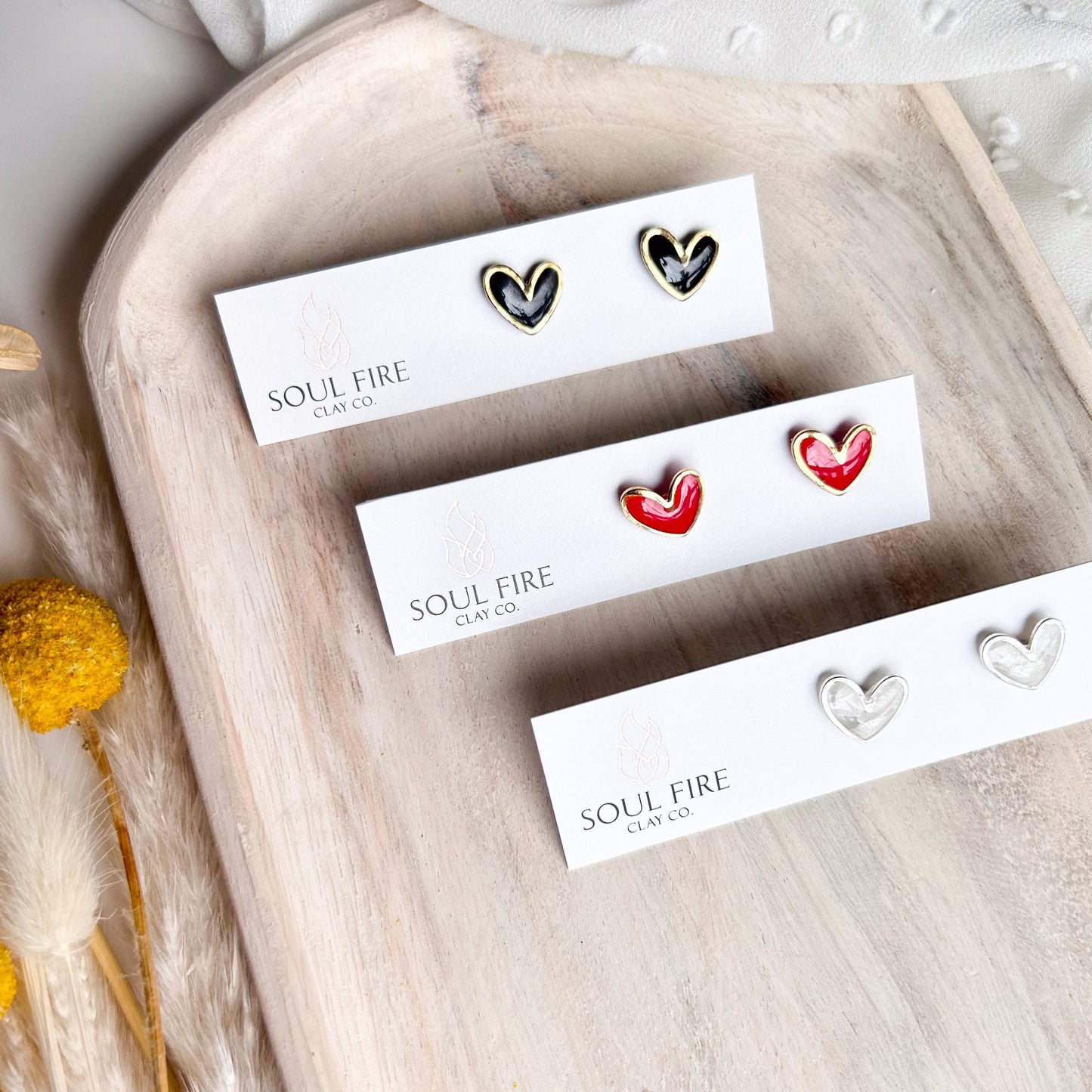 Heart Stud statement Earrings
