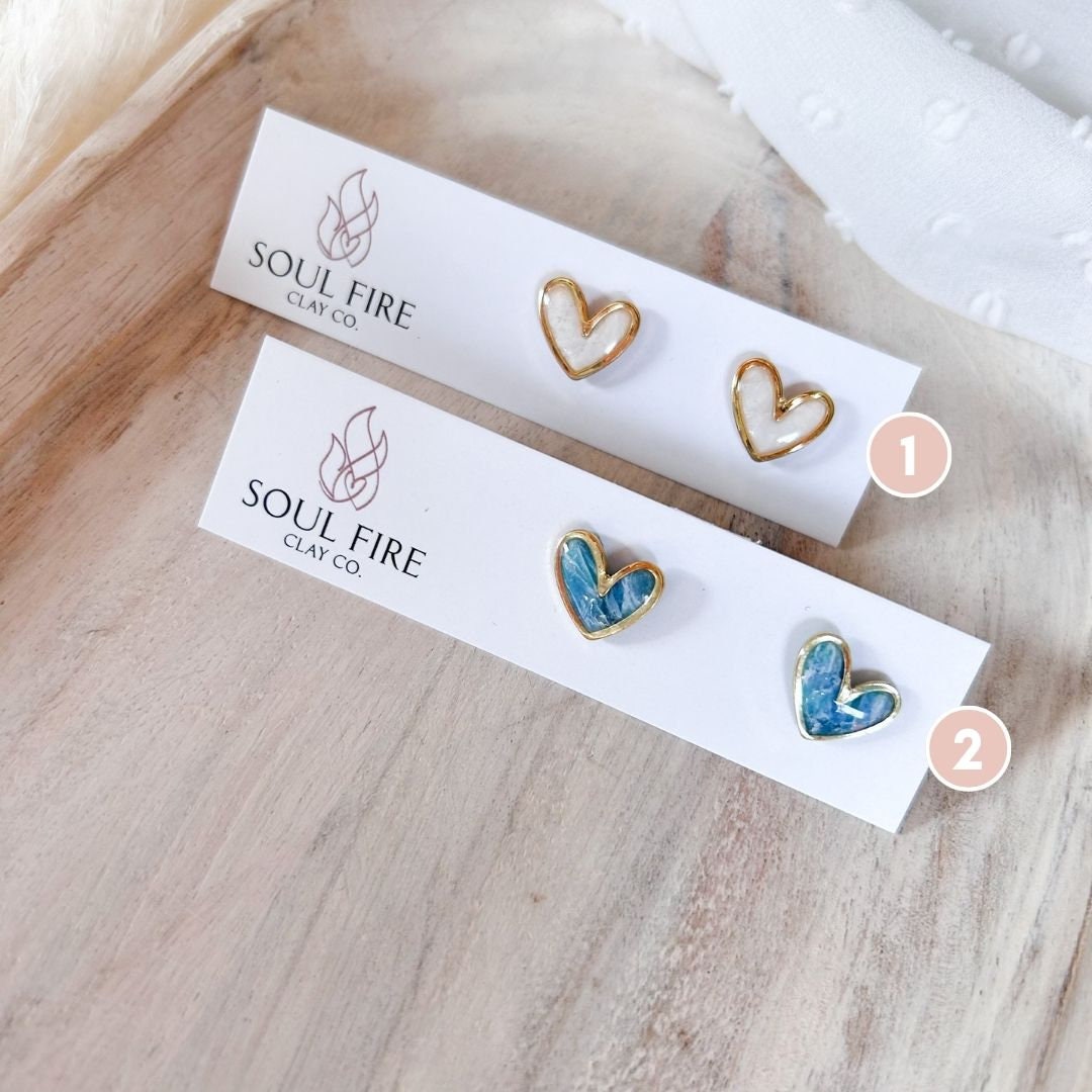 Heart Stud statement Earrings