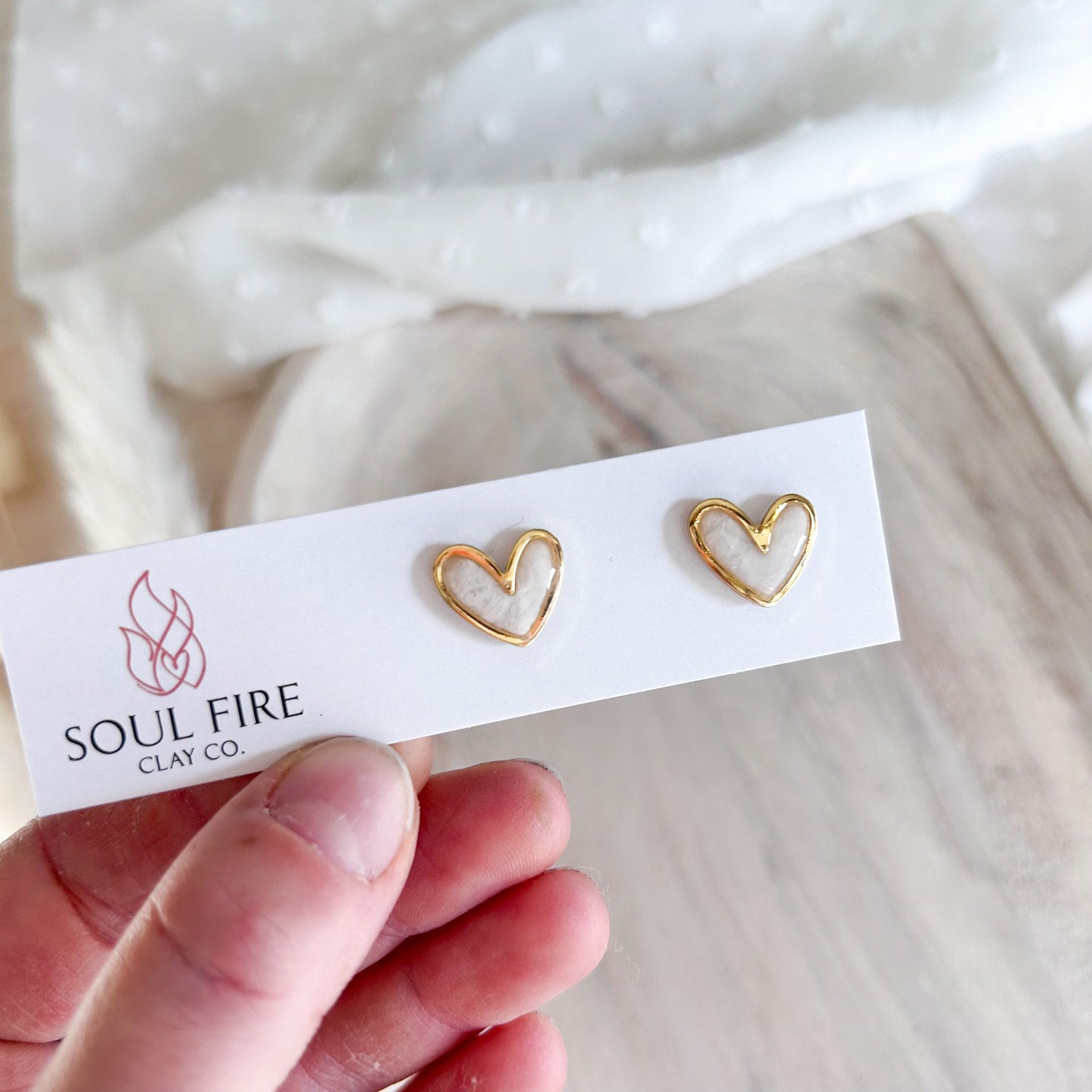 Heart Stud statement Earrings